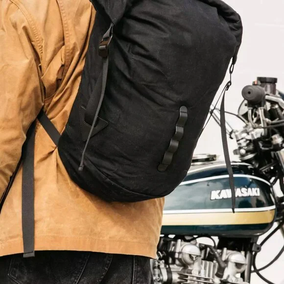Tanner Goods Roll Top Lite Backpack, Black